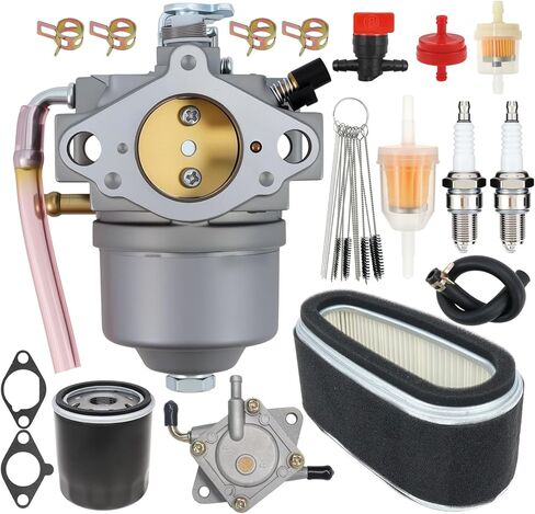 Carbman 15003-2349 Carburetor Compatible with Kawasaki FC420V 4 Stroke Engine Parts Carb with Fuel Pump Oil Filter in Saudi Arabia