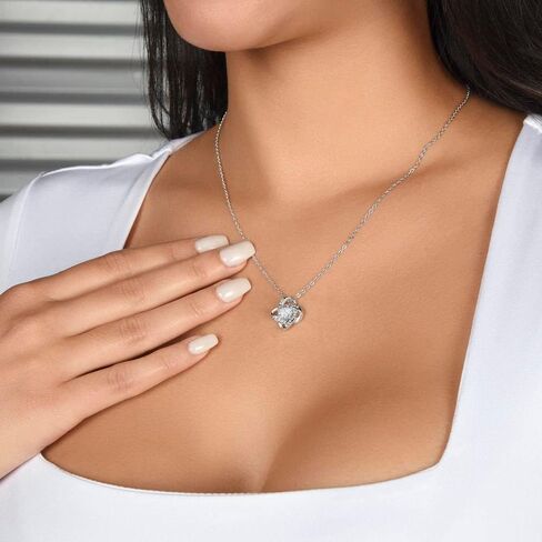 A Clean Slate Love Knot Necklace for Women, Romantic Apology Gift with Heartfelt Message Card in Saudi Arabia