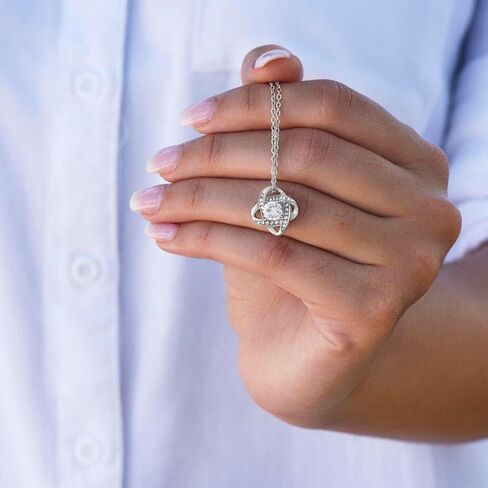 A Clean Slate Love Knot Necklace for Women, Romantic Apology Gift with Heartfelt Message Card in Saudi Arabia