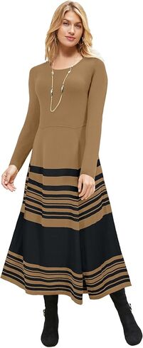 Jessica London Women's Plus Size Fit and Flare Sweater Dress in Kuwait