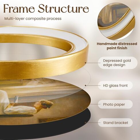 Novabright 3 Pack 5x7 Inch Vintage Picture Gold Oval Frame Set, Elegant Antique Photo Frames with Glass Front, Photo Display for Wall Hanging or Tabletop, Gift Ideas, Multicolour in Kuwait