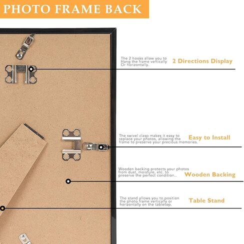 2 Packs 8x10 Picture Frame with 5x7 Mat Brown, Display 5x7 with Mat or 8x10 Without Mat, 8 by 10 Photo Frame, 8 x 10 Photo Frame for Wall Hanging and Tabletop Display, Brown in Saudi Arabia