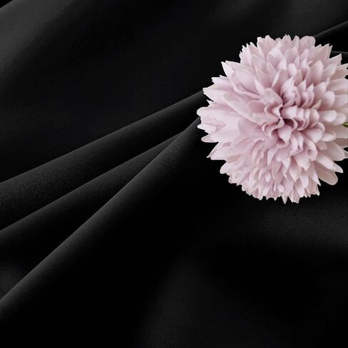 3-in-1 Winter Heavy Curtains-Thermal 100% Blackout Curtains for Bedroom Living Room with Grommet Design 1 Panel Black 50x80 Inch in Kuwait