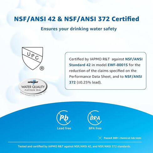 Filterlogic 3US-PF01 Under Sink Water Filter, Replacement for Advanced 3US-PF01, 3US-MAX-F01H, 3US-PF01H, Delta RP78702, Manitowoc K-00337, K-00338 (Pack of 1) in Kuwait