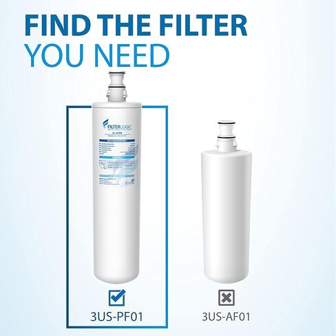 Filterlogic 3US-PF01 Under Sink Water Filter, Replacement for Advanced 3US-PF01, 3US-MAX-F01H, 3US-PF01H, Delta RP78702, Manitowoc K-00337, K-00338 (Pack of 1) in Kuwait