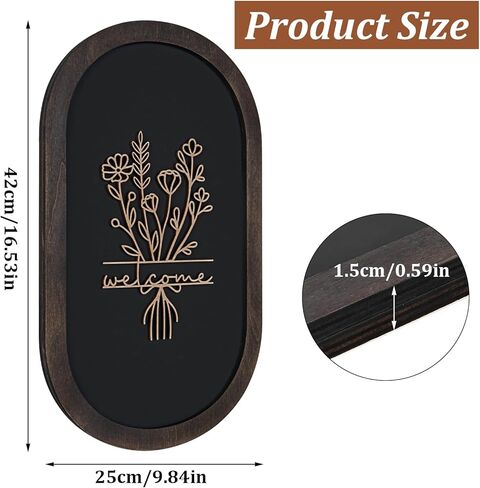 Welcome Sign for Front Porch, 3D Farmhouse Welcome Decor Rustic Wood Door Sign Distressed Home Wall Art with 3D Flower Patterns for Entryway Living Room Office Housewarming Decor in Kuwait