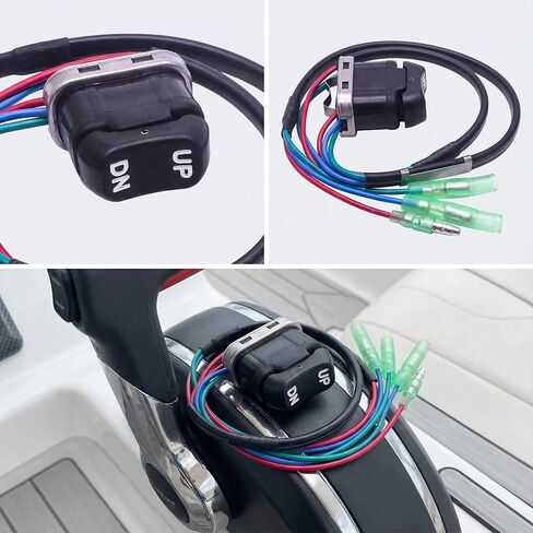 مجموعة مفاتيح القطع والإمالة من أجل Yamaha 704 مقبض تحكم بمحرك واحد، 704-82563-41-00 - استبدال مفتاح التحكم في إمالة المحرك الخارجي للقوارب البحرية، كابل أسود in Kuwait