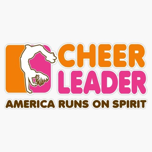 Magnet Cheerleading Cheerleader America Runs On Spirit Magnet Vinyl Decal Sticker 5" in Saudi Arabia