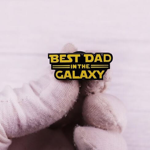 Best Dad in the Calaxy Enamel Lapel Pin brooch badge,funny like movie logo, a metal badge accessory gift in Saudi Arabia