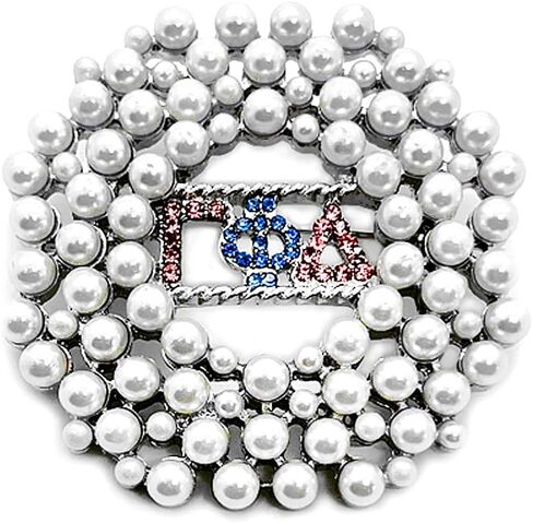 الأزياء GAMMA PHI DELTA اليونانية إلكتروني نادي نسائي حجر الراين تقليد اللؤلؤ بروش للنساء in Kuwait