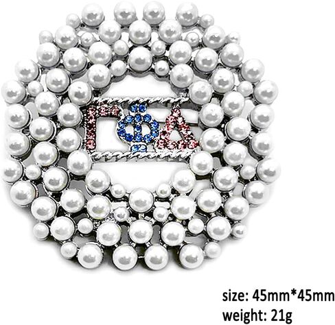 الأزياء GAMMA PHI DELTA اليونانية إلكتروني نادي نسائي حجر الراين تقليد اللؤلؤ بروش للنساء in Kuwait