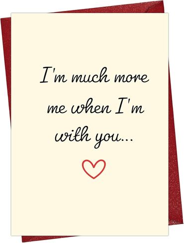 Cheerin Romantic Love Card with Envelope - Anniversary Card for Him and Her - Sweetest Day Cards for Husband, Wife, Girlfriend, Boyfriend and Fiance - Happy Birthday Gift 5x7 Inch in Kuwait