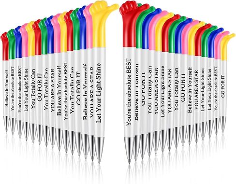 Geyee 60 Pieces Thumbs up Pens Bulk Affirmation Inspirational Quotes Motivational Messages Pens Fun Cute Employee Appreciation Gifts Bulk Encouraging Presents for Party(Classic) in Saudi Arabia