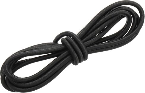 9/32" x 10' Bungee Shock Cord, 7mm Thick Kayak Stretch String Rope Heavy Elastic Rope Marine Tie-Down Strap for Kayaking Boating Camping, Black in Saudi Arabia