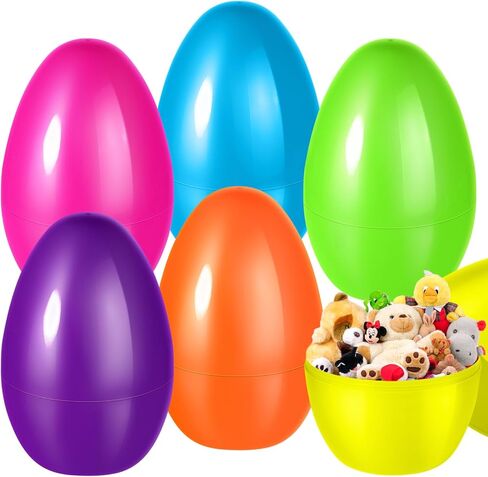 شيميرا 8pcs بيض جومبو عيد الفصح ، 10 "بيض عيد الفصح البلاستيكي الكبير لصيد بيض عيد الفصح ، بيض عيد الفصح الفارغ لملء علاجات ، بيض عيد الفصح القابل للملء ، حشو سلة عيد الفصح ، حزب عيد الفصح. in Kuwait