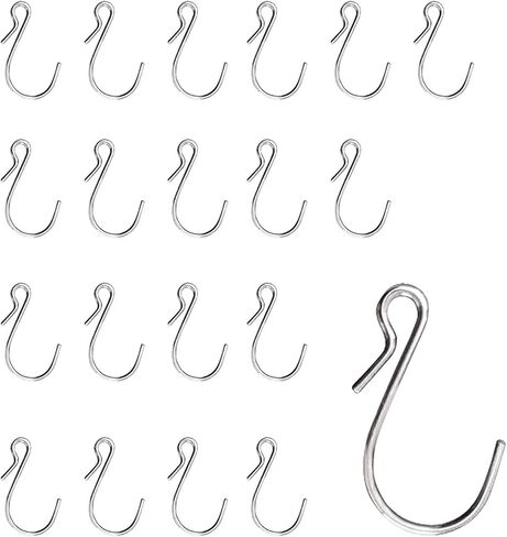 20 حزمة من خطافات HNYYZL على شكل حرف S من الفولاذ المقاوم للصدأ خطاطيف تعليق للحرف اليدوية والمجوهرات المعلقة وسلسلة المفاتيح والعلامات وطُعم الصيد ومعدات الشبكة in Kuwait