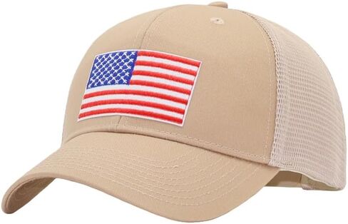 Mens USA Flag Mesh Hat Fits OSFM&XXL Head | Snapback Trucker Hats | 250th Anniversary Patriotic Veterans Memorial Day Gifts in Saudi Arabia