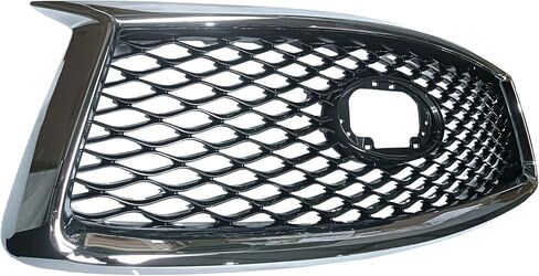 PartsFlow For 2019-2023 Infiniti QX50 Sport Utility Front Upper Grille Grill Black Shell With Chrome W/Camera Hole in Saudi Arabia