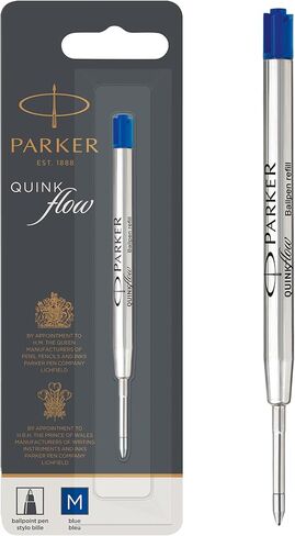 PARKER QUINK Long Fountain Pen Ink Refill Cartridges, Blue in Kuwait