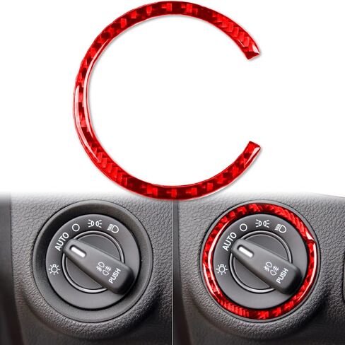 Real Carbon Fiber Car Center Control Gear Shift Panel Cover Interior Trim Sticker Compatible with Dodge Journey 2011 2012 2013 2014 2015 2016 2017 Accessories Red in Saudi Arabia