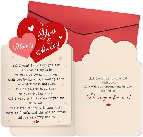 بطاقة الذكرى السنوية الأولى السعيدة - بطاقات الذكرى السنوية المضحكة لعام واحد - هدايا الزفاف الأولى للزوجة والزوج - بطاقات سنة واحدة لصديقتك وصديقها وهي - بطاقة زوجين ومغلف مقاس 5.3 بوصة × 8.0 بوصة in Kuwait