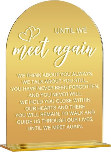 Acrylic Wedding Sign, Bridal Shower Decorations, Cards and Gifts Sign for Ceremony, Modern Font Table Signs, Gold Mirror Arched Acrylic Tabletop Signs for Wedding Reception and Event Party in Saudi Arabia