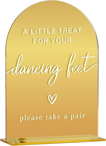 Acrylic Wedding Sign, Bridal Shower Decorations, Cards and Gifts Sign for Ceremony, Modern Font Table Signs, Gold Mirror Arched Acrylic Tabletop Signs for Wedding Reception and Event Party in Saudi Arabia