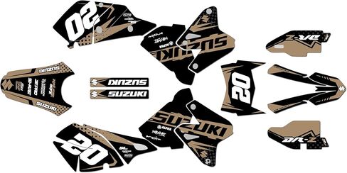 Graphics Kit for Suzuki DRZ400 (2000-2024) Spear Series Tan 9 Mil - Easy Go - Dirt Pit Bike Motorcycle Stickers, Dirtbike Racing Automotive Decal Motocross Accessories no-Plastics in Saudi Arabia