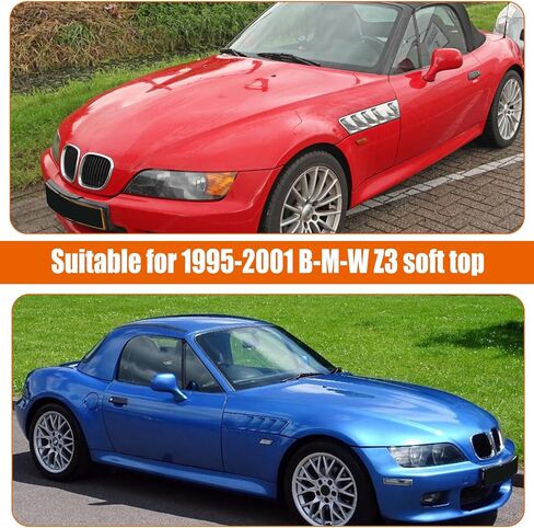 Half car Covers Compatible with BMW 1995-2001 Z3 Soft Top Roof, 420D Oxford Waterproof Automotive Windshield Covers for All-Weather Auto Sun Protection, with Straps and Storage Bag, Black in Saudi Arabia