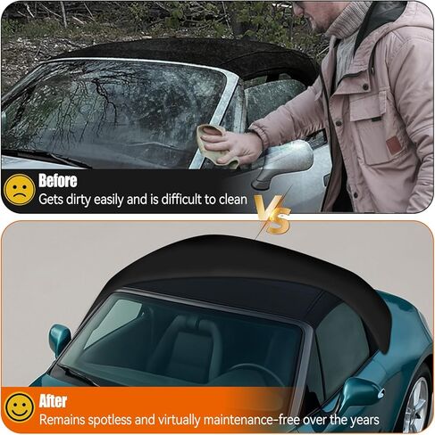 Half car Covers Compatible with BMW 1995-2001 Z3 Soft Top Roof, 420D Oxford Waterproof Automotive Windshield Covers for All-Weather Auto Sun Protection, with Straps and Storage Bag, Black in Saudi Arabia