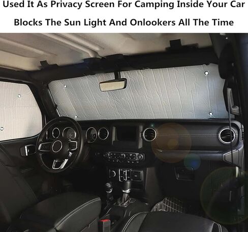 8-Pack for Jeep JL Windshield Sunshade Front & Side & Rear Window Sun Shade Sunscreen Heat Insulation Sun Visor Sun Reflector Fits 2018-2024 Wrangler JLU 4-Door Privacy in Kuwait