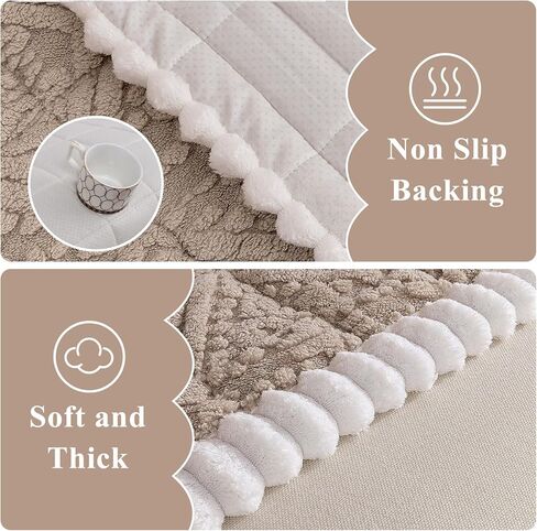 Vaukki Pet Couch Covers for Dogs, Washable Soft Dog Sofa Cover Protector, Non Slip Sofa Slipcover for 3 Cushion Couch, Fuzzy Sofa Pad Pet Friendly Dog Bed Mat for Couches (27.6''x82.7'', Coffee) in Saudi Arabia