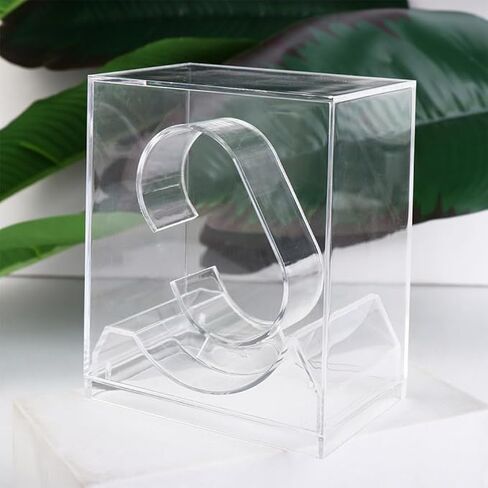 1 Pc Clear Single Watch Display Stand,Plastic Watch Stand,Transparent Watch Protective Box,Watch Gift Box Jewelry Bracelet Storage Gift Case for Watches and Bracelets Professional and Fashion in Kuwait