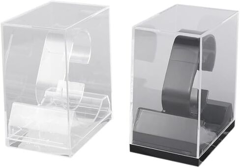 1 Pc Clear Single Watch Display Stand,Plastic Watch Stand,Transparent Watch Protective Box,Watch Gift Box Jewelry Bracelet Storage Gift Case for Watches and Bracelets Professional and Fashion in Kuwait