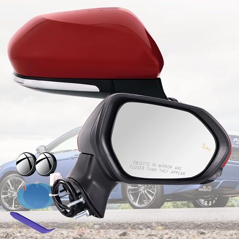 EAP Passenger Side Mirror Compatible with Toyota Camry 2018–2026, Power Adjustment, With Heat, With Turn Signal, With Blind Spot, Platinum White Pearl in Saudi Arabia