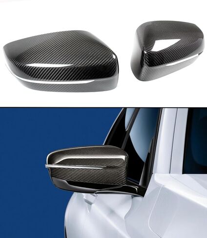 Pair of Real Carbon Fiber Side View Mirror Cover Caps Compatible for 2016-2019 BMW G11 G12 7 Series 740i 750i in Kuwait