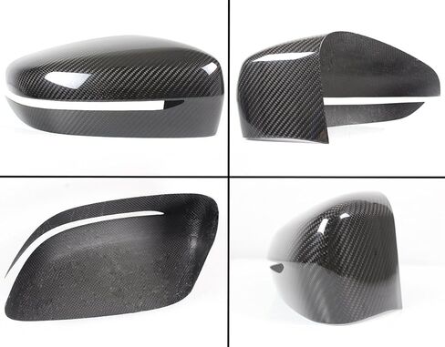 Pair of Real Carbon Fiber Side View Mirror Cover Caps Compatible for 2016-2019 BMW G11 G12 7 Series 740i 750i in Kuwait