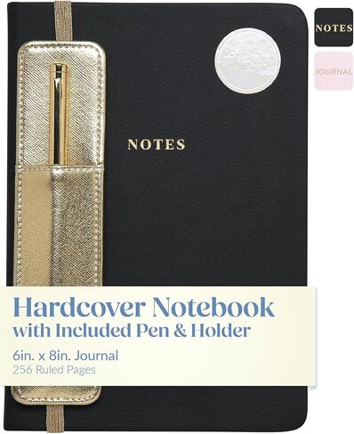 Eccolo Medium Lined Journal Notebook, Flexible Cover, A5 Writing Journal, 256 Ruled Ivory Pages, Ribbon Bookmark, Lay Flat, Notebook for Work or School, Palms (Green, 5.75-x-8.25 inches) in Kuwait