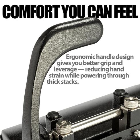 ثقب Officemate عالي التحمل قابل للتعديل 2-3 مع مقبض رافع، سعة 32 ورقة ، أسود (90078) in Kuwait