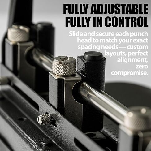 ثقب Officemate عالي التحمل قابل للتعديل 2-3 مع مقبض رافع، سعة 32 ورقة ، أسود (90078) in Kuwait