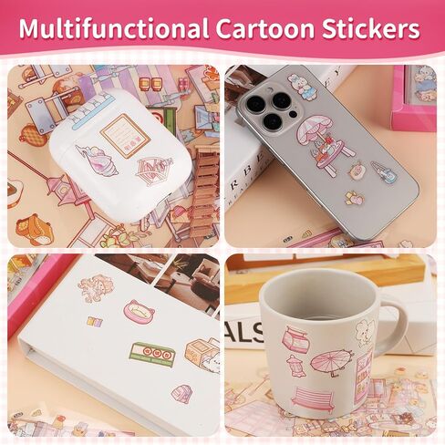 15 Sets DIY 3D House Stickers, Miniature Scene Stickers with Greeting Cards, Cute and Funny Cartoon Sticker Scenes, Make Your Own Stickers in Saudi Arabia