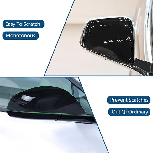 Side Door Rearview Mirror Cover Frame Trim for Tesla Model S 2014-2025 Car Exterior Decoration (Pack of 2) (ABS Gloss Black) in Saudi Arabia
