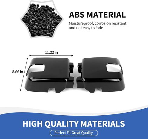 Rearview Mirror Cover Side Mirror Shell Trim Compatible with Ford F250/F350/F450/F550 2017-2023, Black in Saudi Arabia
