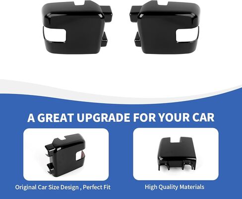 Rearview Mirror Cover Side Mirror Shell Trim Compatible with Ford F250/F350/F450/F550 2017-2023, Black in Saudi Arabia