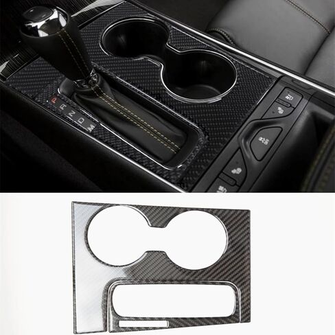 ZiWen Real Carbon Fiber Central Control A/C Gear Shift Panel Cup Holder Storage Trims Accessories for Chevy Impala 2014 2015 2016 2017 2018 2019 2020 (Gear Shift Panel) in Saudi Arabia