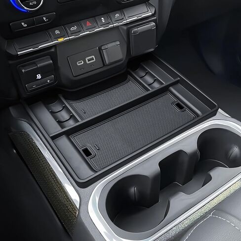 EDBETOS Center Console Organizer Tray for 2019-2022 Chevy Silverado/GMC Sierra 1500 and 2020-2023 Silverado/GMC Sierra 2500HD 3500HD Compartment Cover Accessories (Full Console w/Bucket Seats Only) in Saudi Arabia