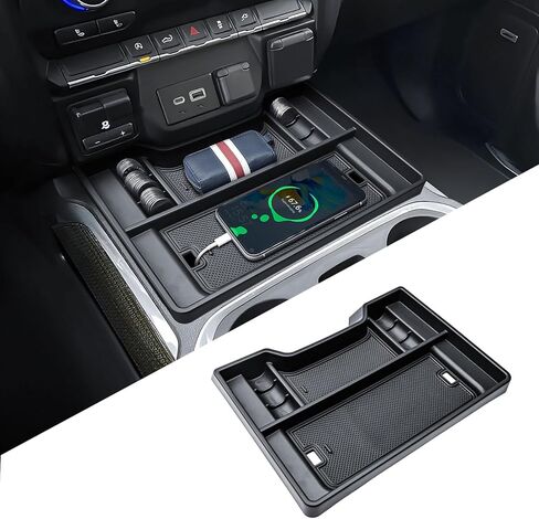 EDBETOS Center Console Organizer Tray for 2019-2022 Chevy Silverado/GMC Sierra 1500 and 2020-2023 Silverado/GMC Sierra 2500HD 3500HD Compartment Cover Accessories (Full Console w/Bucket Seats Only) in Saudi Arabia