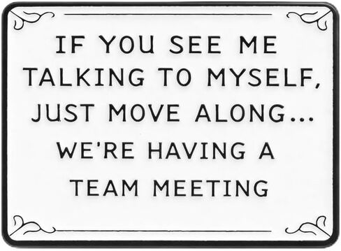 Funny Introvert Quote Pin - Sarcastic Saying Enamel Pins Brooch for Backpacks, Jackets, Hats.Workplace Fun Memes Brooches Gifts for Overthinkers, Coworkers. in Kuwait