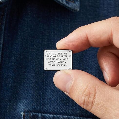 Funny Introvert Quote Pin - Sarcastic Saying Enamel Pins Brooch for Backpacks, Jackets, Hats.Workplace Fun Memes Brooches Gifts for Overthinkers, Coworkers. in Kuwait