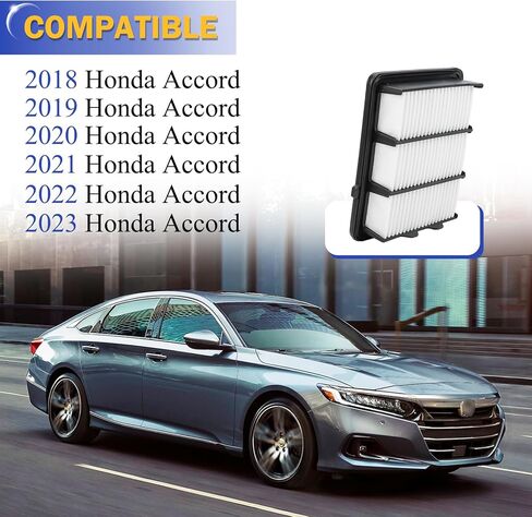 CA12290 فلتر هواء المحرك لـ 2018 2019 2020 2021 2022 2023 Honda Accord L4 1.5L استبدال #17220-6A0-A00 AF5296, A21447, PA99294, WA10813, XA11569 in Saudi Arabia